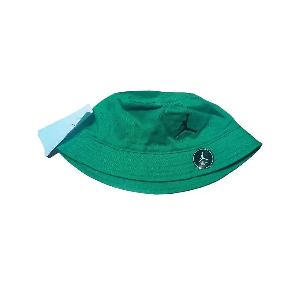 NEW NIKE JORDAN JUMPMAN BUCKET HAT YOUTH BOYS GIRLS GREEN ONE SIZE FITS 8-20 NWT - Picture 2 of 4